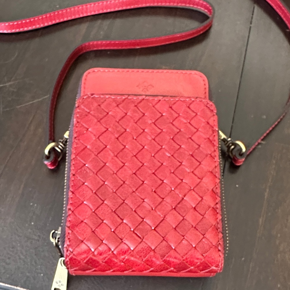 Patricia Nash Crimson Woven Crossbody Bag